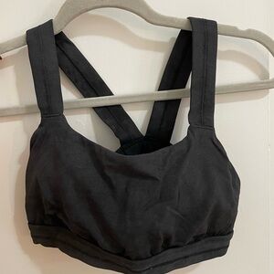 Athleta Washed Black Sports Bra S